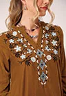 Roper Women's Embroidered Velvet Top
