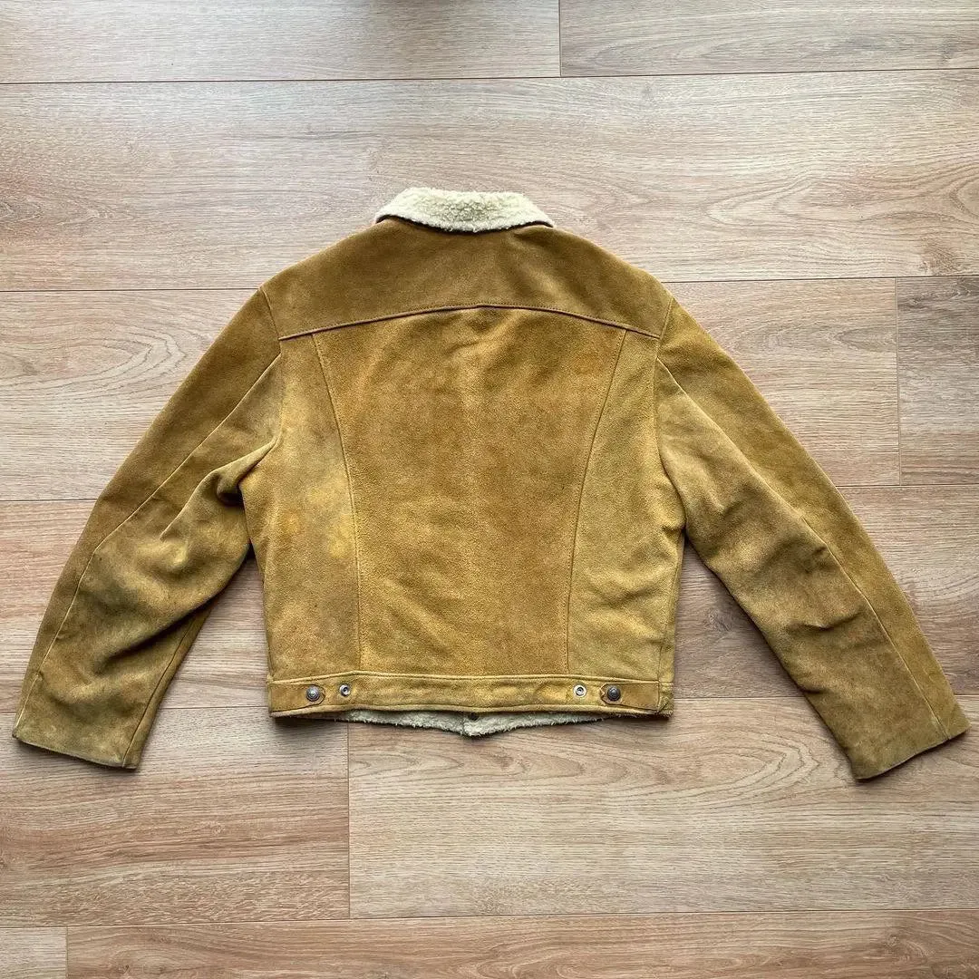 Shearling Lined Trucker Leather Shirt