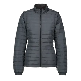Sierra Grey Women's Puffer Jacket Removable Arms