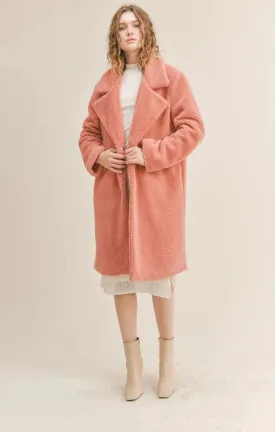 Teddy Coat | Dusty Pink