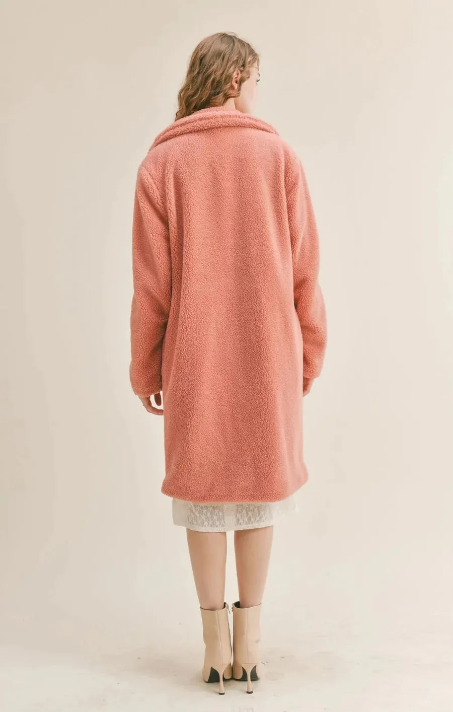 Teddy Coat | Dusty Pink