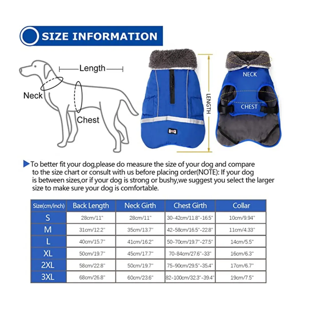 Warm Dog Coat Reflective