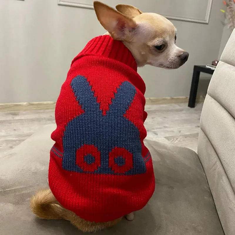 Warm Pet Dog Sweater | Winter Dog Clothes for Small & Medium Dogs | Knitted Puppy & Cat Coat | Chihuahua, French Bulldogs, Yorkie Costumes