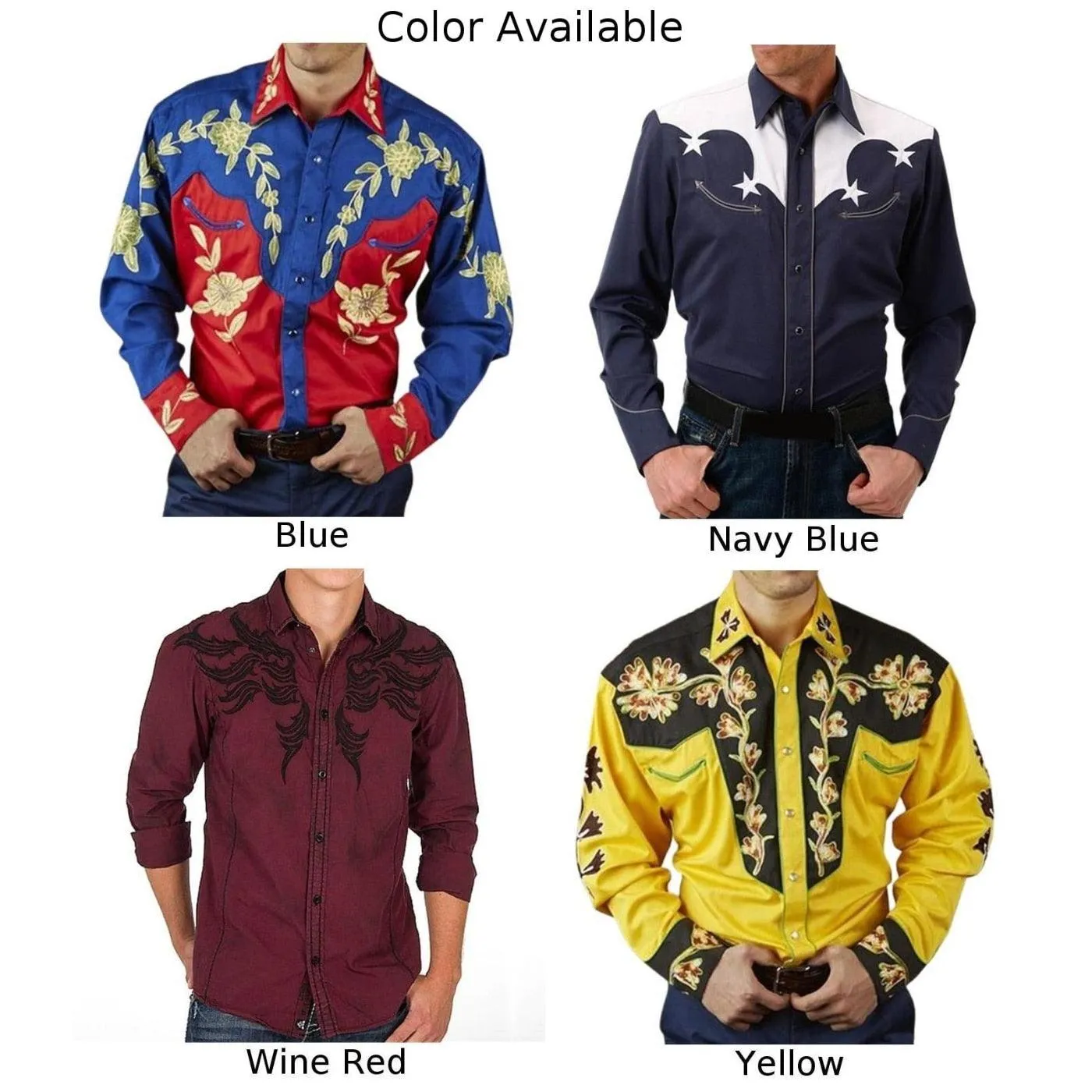 Western Printed Long Sleeve Shirts