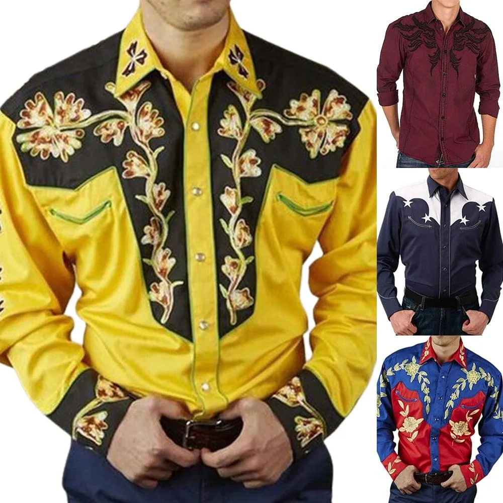 Western Printed Long Sleeve Shirts