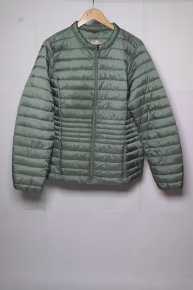 Women Essentials Green Puffer Jacket - Medium