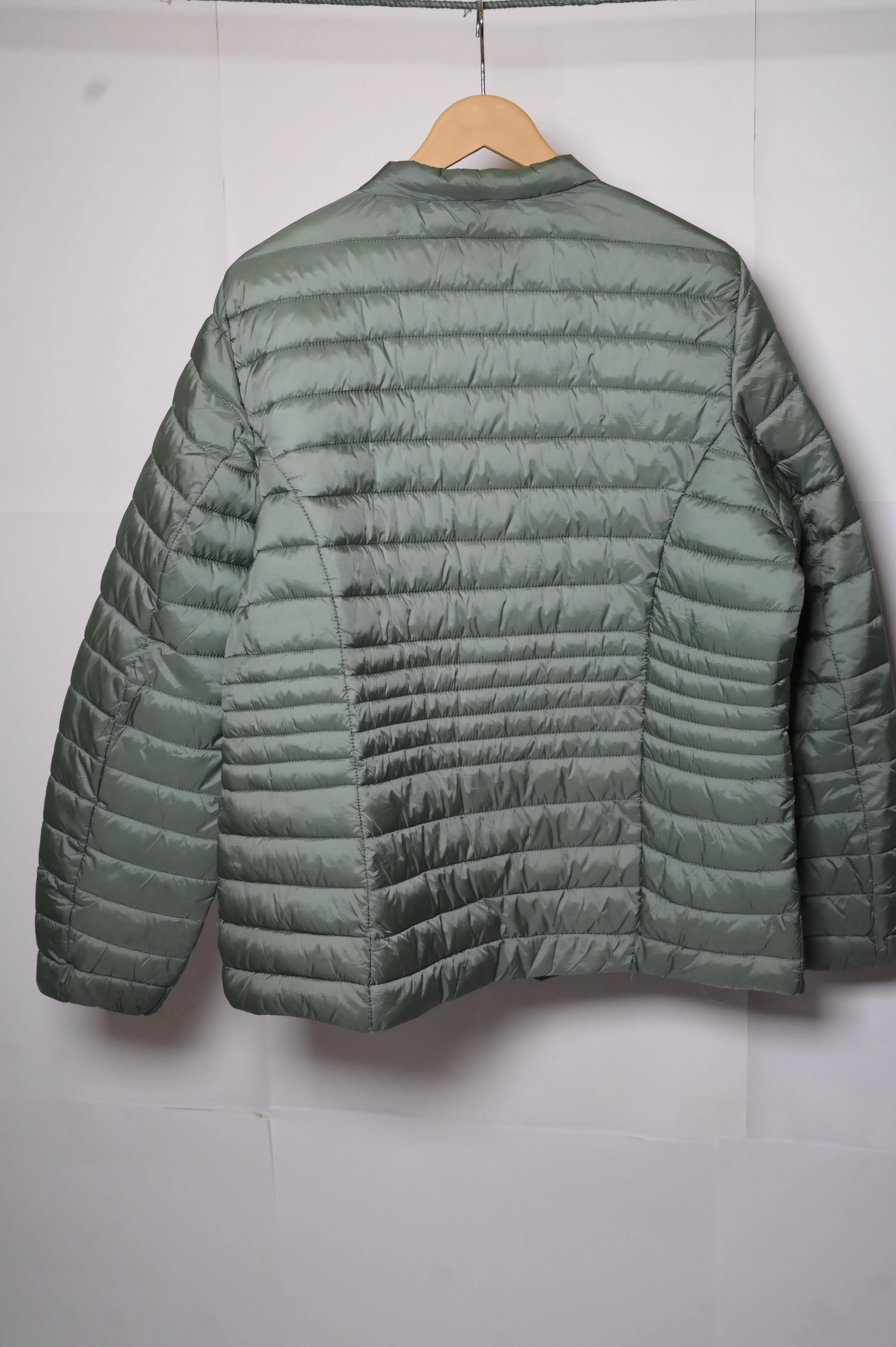 Women Essentials Green Puffer Jacket - Medium
